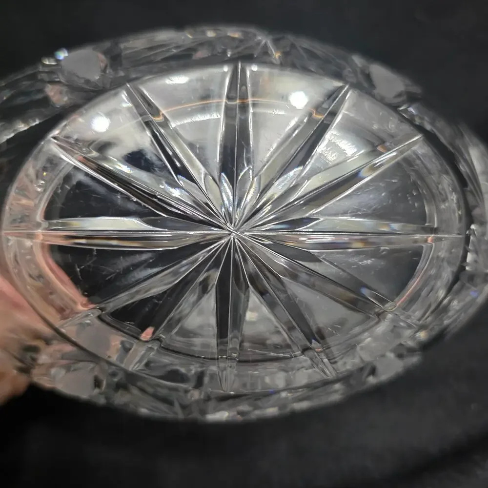 Vintage Heavy Cut Crystal Basket 8.5